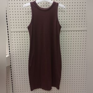 New with Tags! A New Day Brown Ribbed Tank Dress   Size X-Small